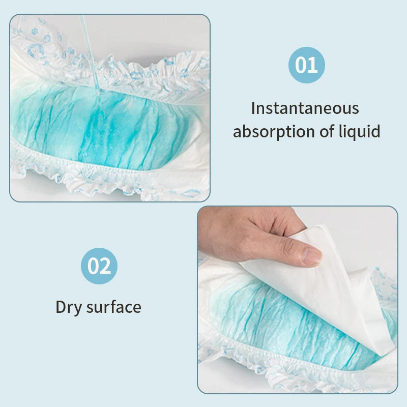 10Pcs Dog Diapers Males Females Disposable Nappies Pants Physiological Underwear Adjustable Leakproof Breathable Safety Pants
